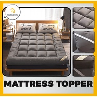 Geeks_ Grey Thicker Mattress Tatami Topper 10cm Velvet Soft Foldable Matress Soft Tilam Murah Lembut