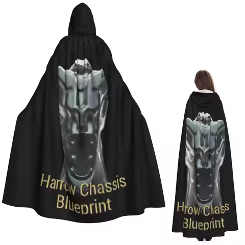 Harrow Chassis Blueprint Warframe Tennoc Long Hooded Cloak Witch Medieval Costume Cosplay Cape Hallo