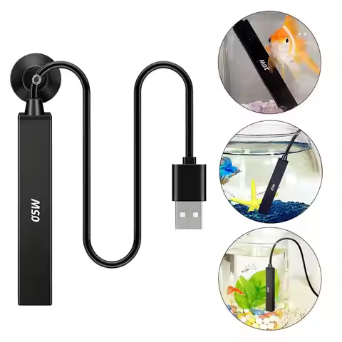Mini USB Aquarium Heater 5V Automatic Constant Temperature Heating Rod For Small Fish Tanks Betta Bo