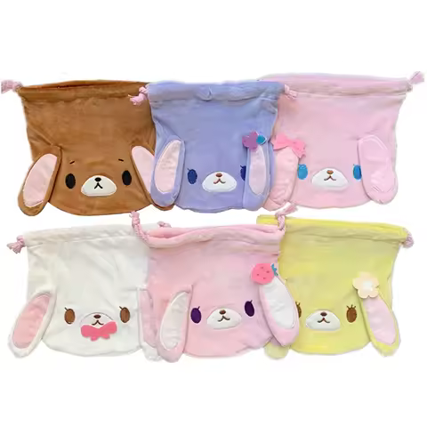 Sugarbunnies Plush Drawstring Bag Pouch Momousa Strawberryusa Blueberryusa Bunny Cute Kawaii Small S