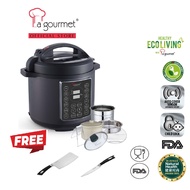 La gourmet Healthy Pressure Cooker 6L – Pro Series (Free Accessories Set) + FREE Shogun 7" Cleaver K