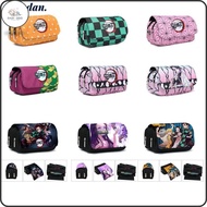 OGO Demon Slayer Pencil Bag Stationery Holder Canvas Zipper  Anime Bags Office & School Supplies Pen