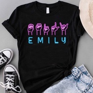 Neon Sign Language Custom Shirt Customized ASL T-Shirt Personalized Sign Language Gift ASL Shirt Sig