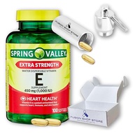 Spring Valley Vitamin E- 1000 iu softgels 100ct (Pack of 1), set Fusion Shop Store keychain travel c