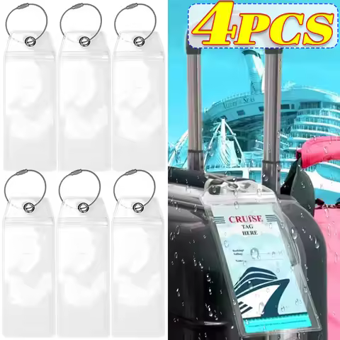 Cruise Ship Label Luggage Tags Holder Royal Caribbean Celebrity Cruise Ship Waterproof Seal with Ste