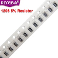 100PCS 1206 5% SMD Resistor 1.3K-150K 0R 1R 10R 100R 150R 220R 330R Ohms 1K 2.2K 10K 100K 0R 1R 10R 