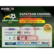 Voucher K-Vision Paket OLAHRAGA KVision Bromo Cartenz GOL G01 murah