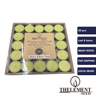 50pcs Palm Oil Tealight Candle / Last 8 Hours For Tea/Decoration/Spa/Hotel and Resort Ready Stock in