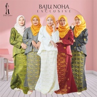 By Fabiha Exclusive | Songket Kurung Noha Gold Tenun Asli Bunga Tabur | RTW Wanita Clothing Set