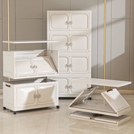Foldable storage cabinet, storage box, snack cabinet, plastic kitchen cabinet, simple household toy 