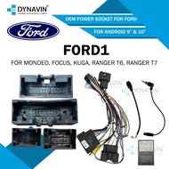 Dynavin Car Stereo Power Harness Socket FORD For Android Player 9"/10''
