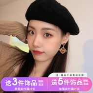 Japanese Korean Temperament ins Style Geometric Leopard Print Earrings Fashion Simple Unique Retro 2