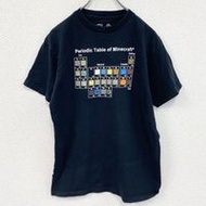 二手 MOJANG x J!NX Minecraft 短袖T卹，黑色元素符號印花，M碼