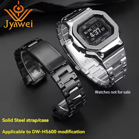 Stainless steel case+ Watch Band kit for Casio 3516 DW-H5600 Modified Metal strap Bezel dw-h5600 Men