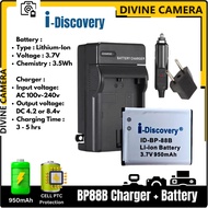 i-Discovery BP-88B Replacement Battery and Charger for Samsung MV900F MV900 EC-MV900F