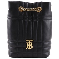 Burberry 絎縫 Lola 迷你雙肩包 (80538151) - 皮革，黑色，肩帶，抽繩，女款 [二手]