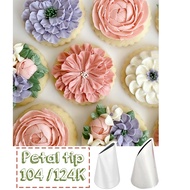 104 103 piping tip rose petal nozzle Korean buttercream flowers piping nozzle 101 102 tip 124