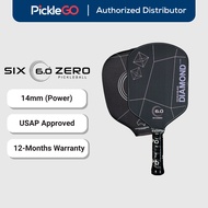Six Zero Double Black Diamond Control 14mm Pickleball Paddle