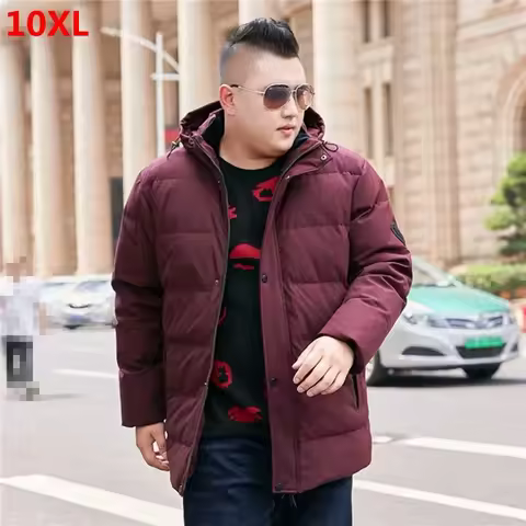 Winter new men's hooded down jacket oversized people Large plus size men's 8XL jacket warm thick 7xl