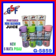 BLENDER PORTABLE GSF G-5859 / BLENDER PORTABLE 6 MATA PISAU RECHARGEABLE / PORTABLE MINI BLENDER GSF