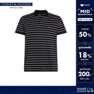 Tommy Hilfiger เสื้อโปโล ผู้ชาย รุ่น MW0MW39994 0AP - สีดำ ทรง Regular