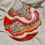 BYFE GEODE WALL ART red 3D PAINTING HOME WALL DECORATION DISPLAY DECORATION