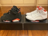 Air Jordan 6 大魔王 籃球鞋  Air Jordan 5 最新配色「Fire Red」流川楓鞋 復刻版 （2雙2萬）一雙1萬2