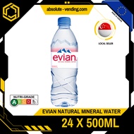 EVIAN Mineral Water 500ML X 24 (BOTTLES)