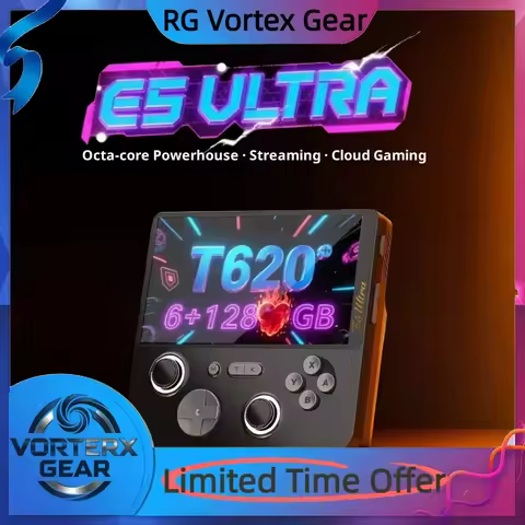 Vgortex Gear E5 Ultra Handheld Game Console Dual Systems 6+128 Running Memory Cloud Gaming 5-Inch Ip