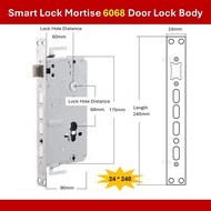 Premium Smart Lock Mortise Door Lock Body 6068 Steel Digital Lock 智能锁6068全钢锁体双活双快