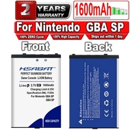 HSABAT 1600mAh Battery for Nintendo GBA SP GBASP Gameboy Advance SP NTR-003 NTR-001 for Switch Game 
