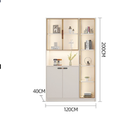 【Showroom】Living room home bookshelf integrated whole wall to top dustproof glass door bookshelf light luxury high-grade floor-standing wall display cabinet.