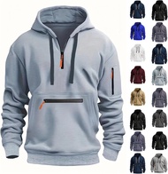Light Tactical Jacket With Hood Mens Quarter Zip Pullover Long Sleeve Workout Vintage Jacket Winter 