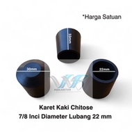 Chitose 7/ 8 inch Rubber Feet Model 22mm Hole DiameterPOLOS Round Iron Pipe Shelf Table Chair Shelf 