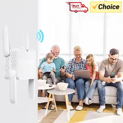 WiFi 6 Repeater Extender 1500Mbps WiFi 6 Range Extender Dual Band 2.4G/5GHz WiFi 6 Amplifier 4*2dbi 