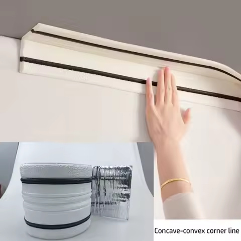 1Roll 2.3m/90.55in Inner and outer corner stickers decorative line skirting lineself-adhesive ceilin
