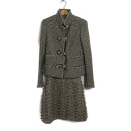 CHANEL 外套裙子套裝套裝 P52612V39102 羊毛棕色二手女式尺寸 34