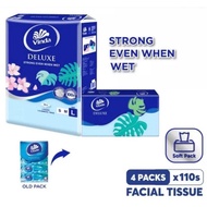 Vinda Deluxe 3PLY Facial Tissue Soft Pack (4X110's)