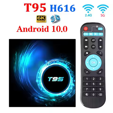Original T95 android tv box bluetooth 5.0 2.4g & 5g Wifi 128g 3D Voice16g 32gb 64gb 4k Quad Core Set