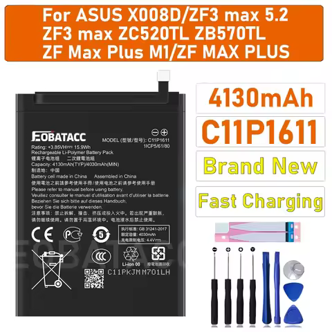 C11P1611 4130mAh Battery For ASUS Zenfone 3 Max Z3 Max ZC520TL ZB570TL X018DC X008DB PegASUS 3 X008 