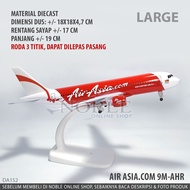 REPLIKA [LARGE] Air Asia 9M-AHR Diecast Aircraft VAY Air Asia Replica Miniature Airlines Vehicle Air