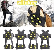 WITAKEY Ice Claw, Anti-Slip Universal Ice Gripper Spike,  Spike 10 Teeth Shoe Covers For Shoes