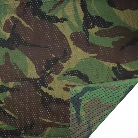 British Four-colour Woodland Camouflage DPM Lightweight Mesh Fabric Cloth Bandana Mask Scarf DIY
