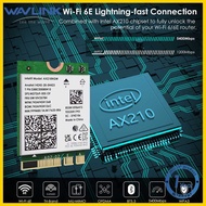 Wavlink WiFi 6E Wireless Intel AX210 Bluetooth 5.3 Tri-Band 5400Mbps 2.4GHz/5GHz/6GHz Network Adapte
