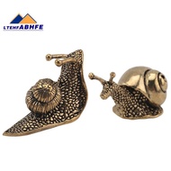 2Pcs Snail Decor Outdoor Pond Garden Snail Figurine Brass Snail Solid Snail Ornaments with Decor Eff