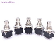 newsandthen 5 pcs 3PDT 9-Pin Guitar Effects Stomp Switch Pedal Box Foot Metal True Bypass Nice