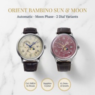 Orient Bambino Sun & Moon Automatic Watch | Ivory Dial | In-House Cal. F6B24 | Sapphire Crystal