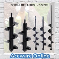 4/5/8cm Spiral Drill Bits Hole Digger Replacement Gardening Auger Bits Electric Cordless Garden Plant Spiral Tool
