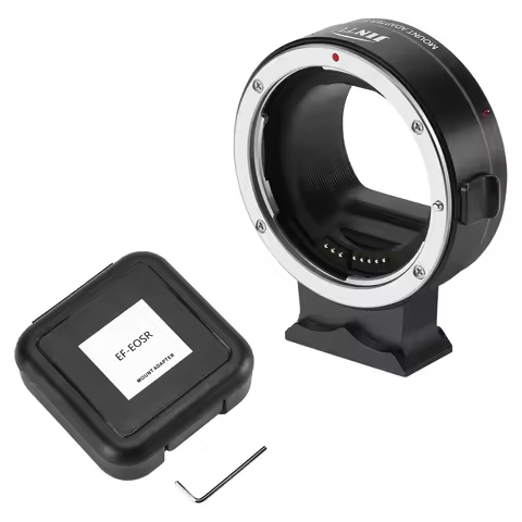 Jintu EF-EOS R Electronic Auto Focus Mount Adapter w/ IS Function Aperture Control for Canon EF/EF-S