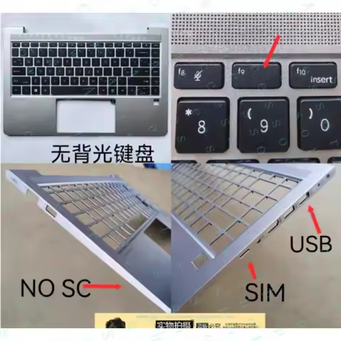 PP+US no-backlit new laptop palmrest cover with keyboard for HP Probook 440 G8 445R G8 G9 G10 ZHAN66